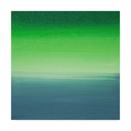 Hilary Winfield 'Sunsets Blue Green' Canvas Art,35x35